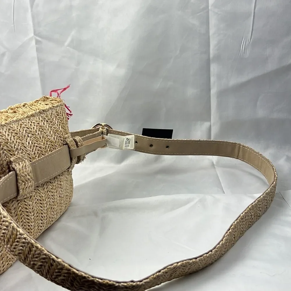 NWOT INC International Concept Straw Rainbow Belt Bag